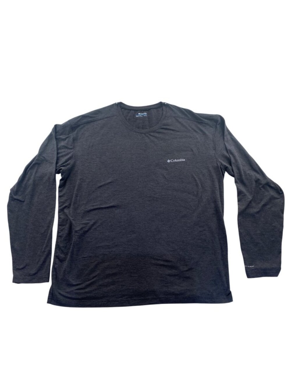 Columbia Mens Performance T-Shirt Size XL Gray Long Sleeve Crew Neck Omni Wick